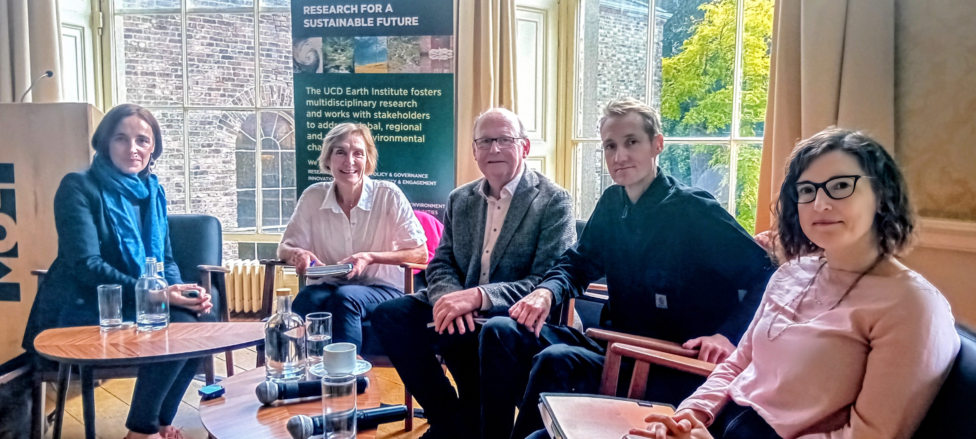 Panellists at climate stories event